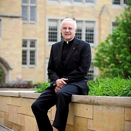 Father Dennis Dease, the state's longest-serving private school leader, is retiring this summer after 22 years at the helm of the University of St. Thomas. He is photographed June 7, 2013 on the St. Paul campus.  (Pioneer Press: Chris Polydoroff)